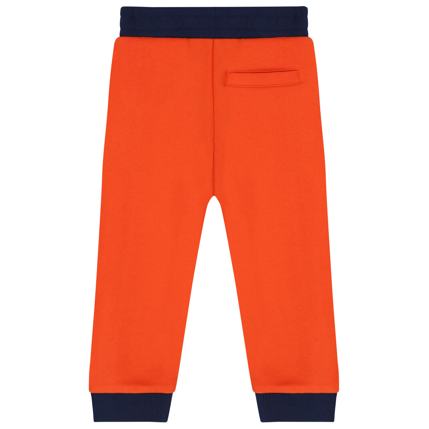 Younger Boys Orange & Navy Blue Logo Tracksuit, 1, hi-res